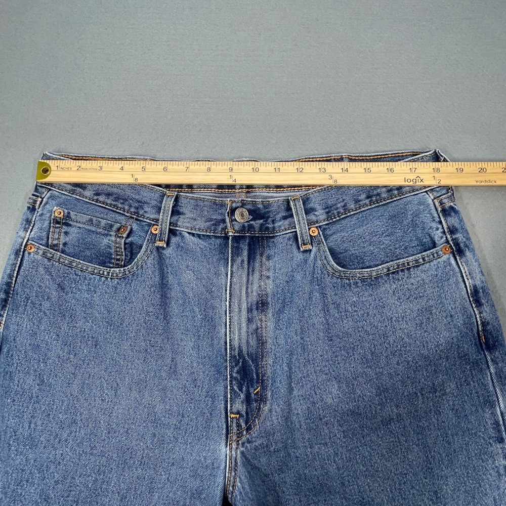 Levi's Blue 550 Relaxed Fit Tapered Leg Denim Jeans Mens 38x30 - Picture 3 of 10